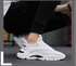 Summer Mesh Breathable Round Toe Lace-Up Training Shoes White