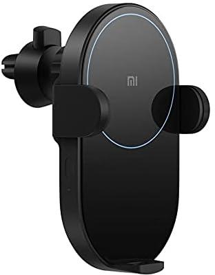 Xiaomi Wireless Car Charger 20W Max Power Inductive Electric Clamp Arm Double Heat Dissipation 2.5D Crystal Light Charging, Wcj02Zm, H12 X W5 D10 Cm, Black, Xm-Charger20W