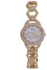 Lerosky Women's Dress Watch White Dial Gold Case Stainless Steel Strap