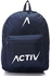 Activ Lattice Pattern One Main Compartment Backpack - Navy Blue