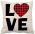 غطاء وسادة مطبوع بكلمة "Love" بيج/أحمر/أسود 45x45سم