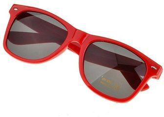 Sunshine Glasses Women Popular Fashion Cool Small Colorful Frames Sunglasses Goggles ( Red )