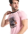 Andora Printed Round Neck Cotton T-Shirt - Pink