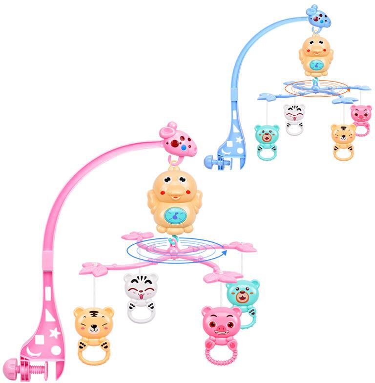 Baby Bed Crib Hanging 360 Degree Rattle Toy (Blue - Pink)