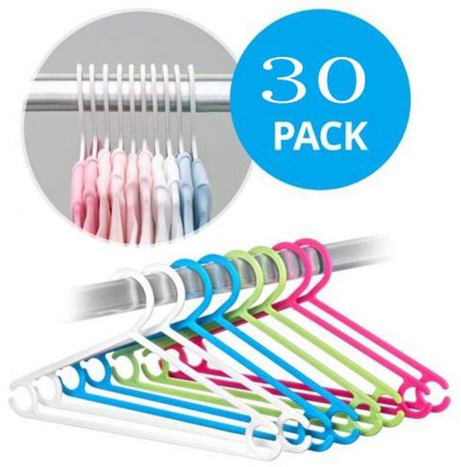 Plastic Clothes Hanger Set Of 30 Pcs