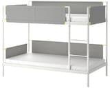 VITVAL إطار سرير بطابقين., أبيض/رمادي فاتح, ‎90x200 سم‏ - IKEA