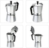 Generic Selecto 6 Cup Aluminium Espresso Coffee Stovetop, Percolator, Mocha Pot, For Both Gas &amp; Electric Stove (6 Cup)