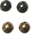 2Pair Ball Metal Shape Stud Earring Earrings For Women Gold, Black