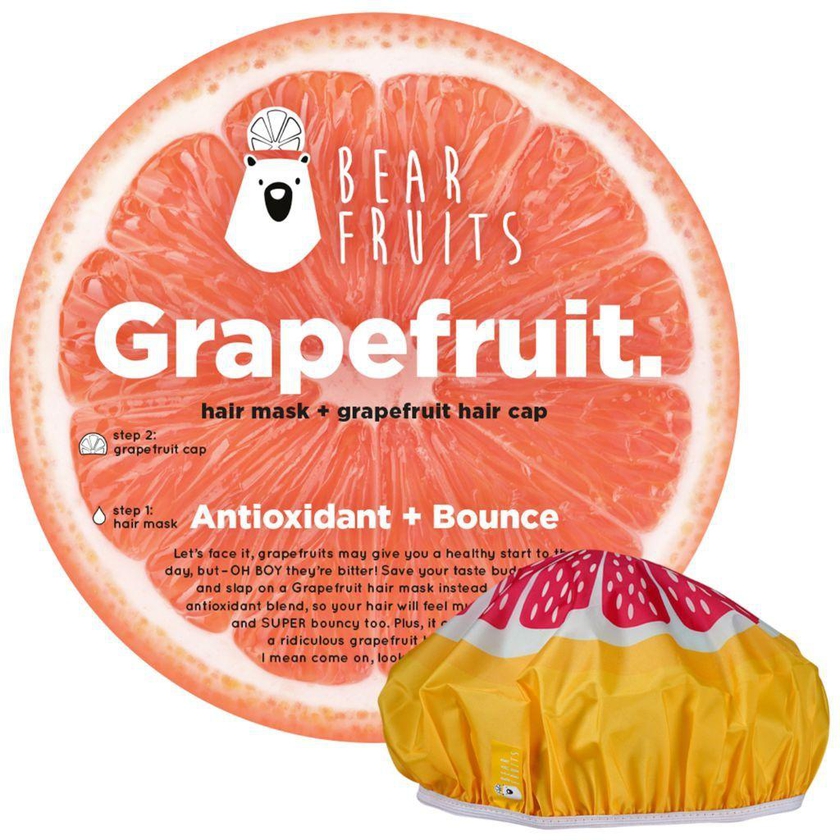 Bear Fruits, Grapefruit, Antioxidant & Bounce, Hair Mask & Cap - 20 Ml