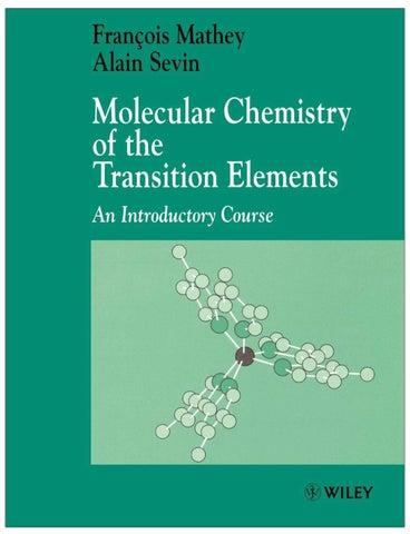 Molecular Chemistry Of The Transition Elements Paperback