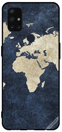 Protective Case Cover For Oneplus Nord N10 5G Map On Jeans Pattern