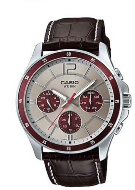 Casio Mtp-1374l-7a1 Leather Watch – Brown