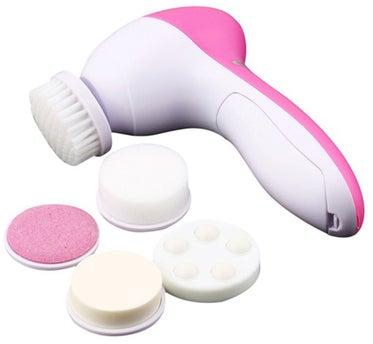 1 Set 5-in-1 Electric Wash Face Brush Facial Cleansing Device pink 200g