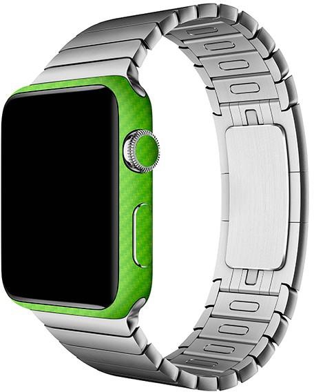 Slickwrap Green Carbon Skin Wraps for Apple Watch 38 mm