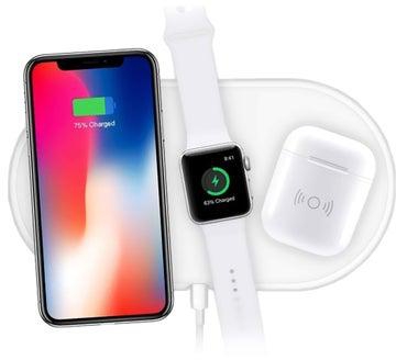 Charging Pad 3 in 1 Air QI Wireless Power For Apple Watch Sport 42mm (1st gen), iPhone X, AirPods White