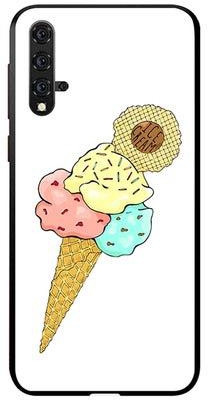 Protective Case Cover For Huawei Nova 5T Pink Yellow Icecream