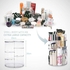 Cosmetic Makeup Storage Holder Organizer Adjustable 360 Rotation Box, 23L x 23B x 30H (Transparent)