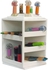 Rotational Solid Wood Table Top Organizer - White