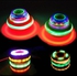 ZY Children LED Light-up Music Wood-Like Peg-top Hand Spinner Plastic Flash Gyro Toy Gift For Kids