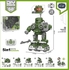 Little Story - 5In1 Military Robot Transformation Vehicle With Remote Control - Green- Babystore.ae