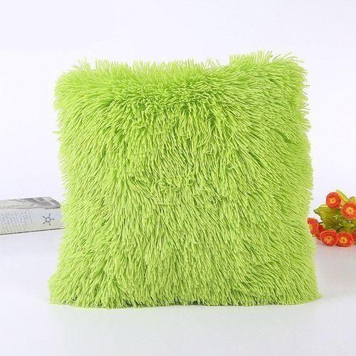 Generic Fluffy Pillow Cover / Throw Pillow Cover / Sofa Pillow Cover / Seat Pillow Cover 18'' x 18'' - Green.