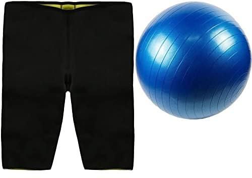 Hot Slimming Short 5Xl, Black, Mf167-Bla1 With Yoga And Gym Ball, Size 55 Cm, Blue, SP68-418743_ with two years guarantee of satisfaction and quality