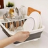 Silicone Foldable Dish Drainer - White/Grey