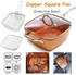 Stainless Steel Copper Deep Square Non-stick Frying Pan Set