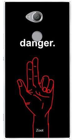 غطاء حماية واقٍ لهاتف سوني إكسبيريا XA2 ألترا مطبوع عليه كلمة Danger