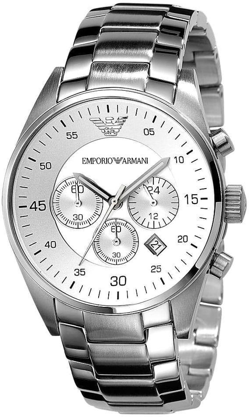 Emporio Armani Women's White Dial Stainless Steel Band Watch - AR5869