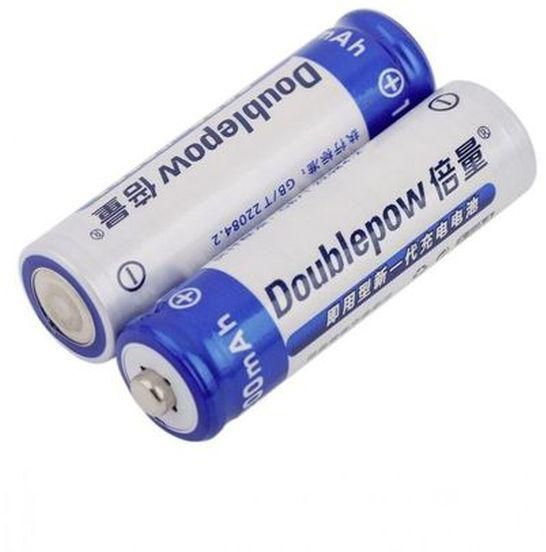 Doublepow Rechargeable AA 800mAh Batteries - 2 Pcs