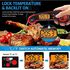 Food Thermometer, Rumanle Kitchen Instant Read Meat Waterproof Digital Food Thermometer with Backlight, Magnet, Calibration, and Long Foldable Probe for Kitchen, Outdoor Cooking, BBQ, and Grill