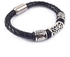 Bracelet for Men by MG , Leather , Black , ARSL-04181
