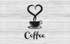 فنجان القهوة مع القلب ديكور خشبي للحائط