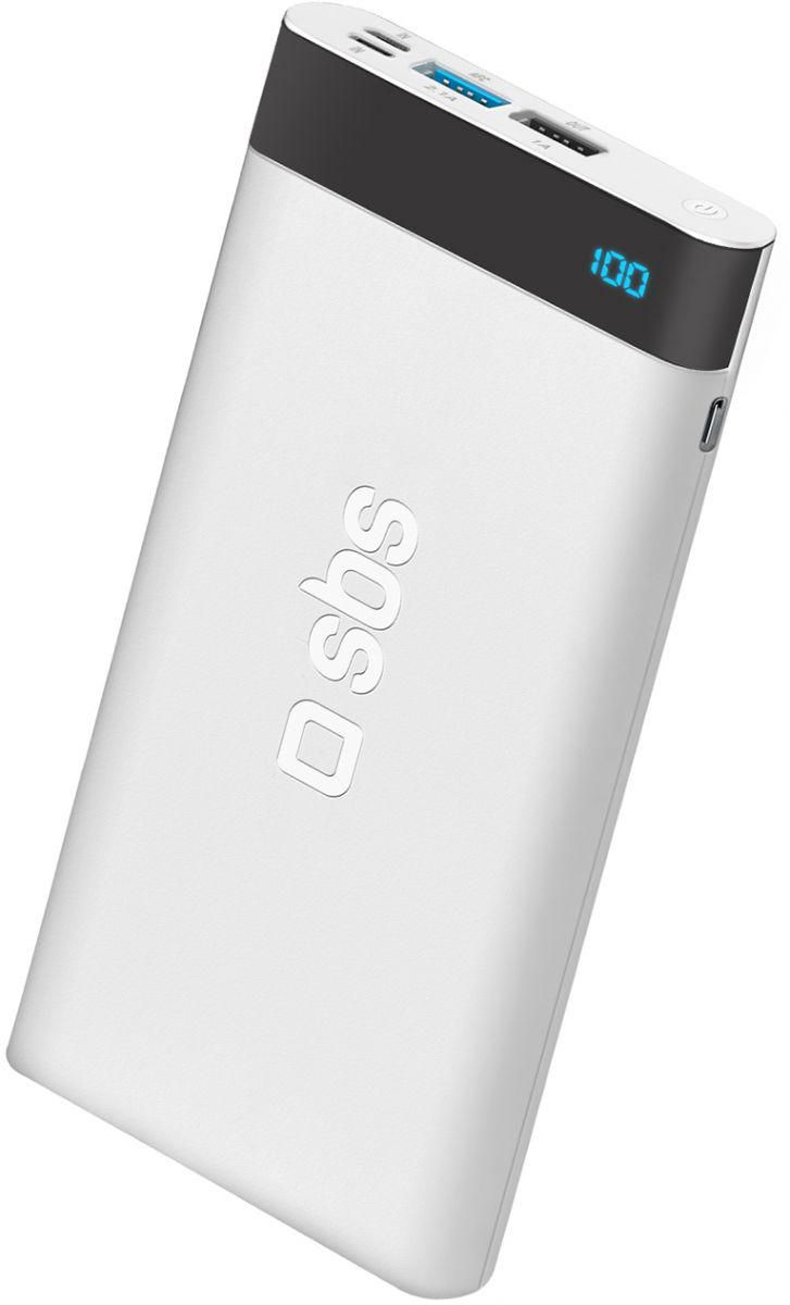 SBS TTBB100003UPDLCDK Portable Power Bank - 10000 mah, White
