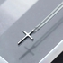Fashion Simple Cross Pendant Necklace for Women Charm Link Chain 925 Sterling Silver Necklace Chokers Jewelry Gift
