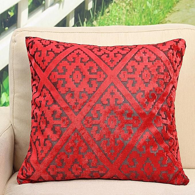 UNIVERSAL 45x45cm Fabrics Cotton Fashion Throw Pillow Case Cushion Cover Home Sofa Decor Red