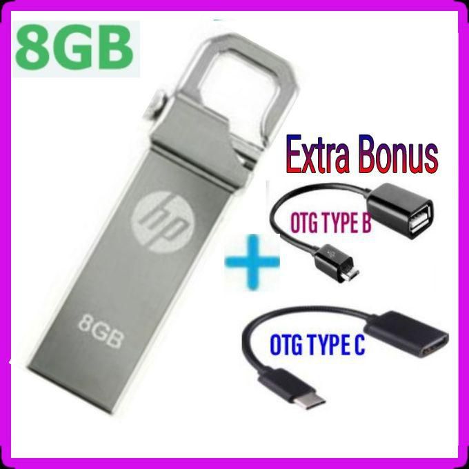 HP USB Flash Drive 8GB + Extra OTG Cables
