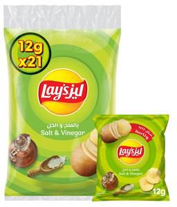 Lay's Salt & Vinegar Potato Chips 21 x 12 g