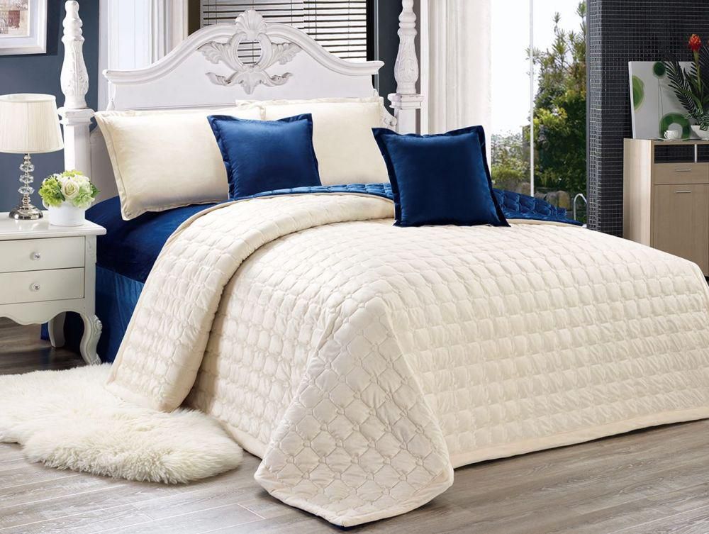 Compressed Comforter two-sided Color Set 4 Pieces by Moon, Off White, Single Size,NO.02