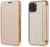 Wallet Flip Book PU Leather Phone Case for IPhone11 Pro 5.8 Transparent Clear Back Cover Shell Gold