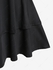 Plus Size Cold Shoulder Ruffles Lace-up Plaid Long Sleeves Asymmetric Midi Dress - 2x | Us 18-20