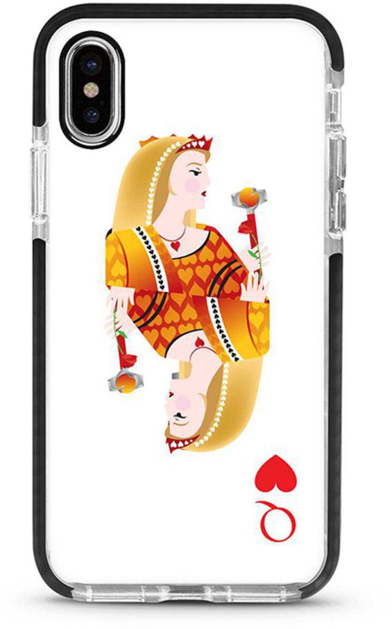 Protective Case Cover For Apple iPhone XS Max Queen Of Hearts Full Print