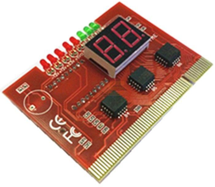 Computer Motherboard LED 4 Digit Analysis Diagnostic Test POST Card PCI PC Analyzer Motherboard-Red