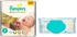 Pampers Premium Care Jumbo Pack Mini Size 2, 96 Pieces With Wet Wipes 64 Count