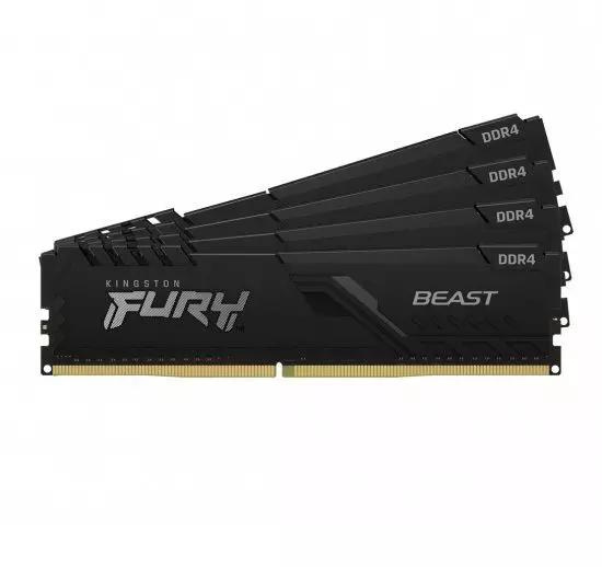 Kingston FURY Beast/DDR4/128GB/3600MHz/CL18/4x32GB/Black | Gear-up.me