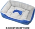 DEO KING Foldable Square Pet Bed With Pet Pillow Grey/Blue 60*45*15cm