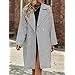 HEMTIK Jackets for Women - Houndstooth Lapel Collar Double Button Overcoat