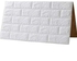 ورق حائط حجري سميك ثلاثي الابعاد ابيض- لصق ذاتي - ١٠ قطع مقاس القطعه ٧٠*٧٧ سم