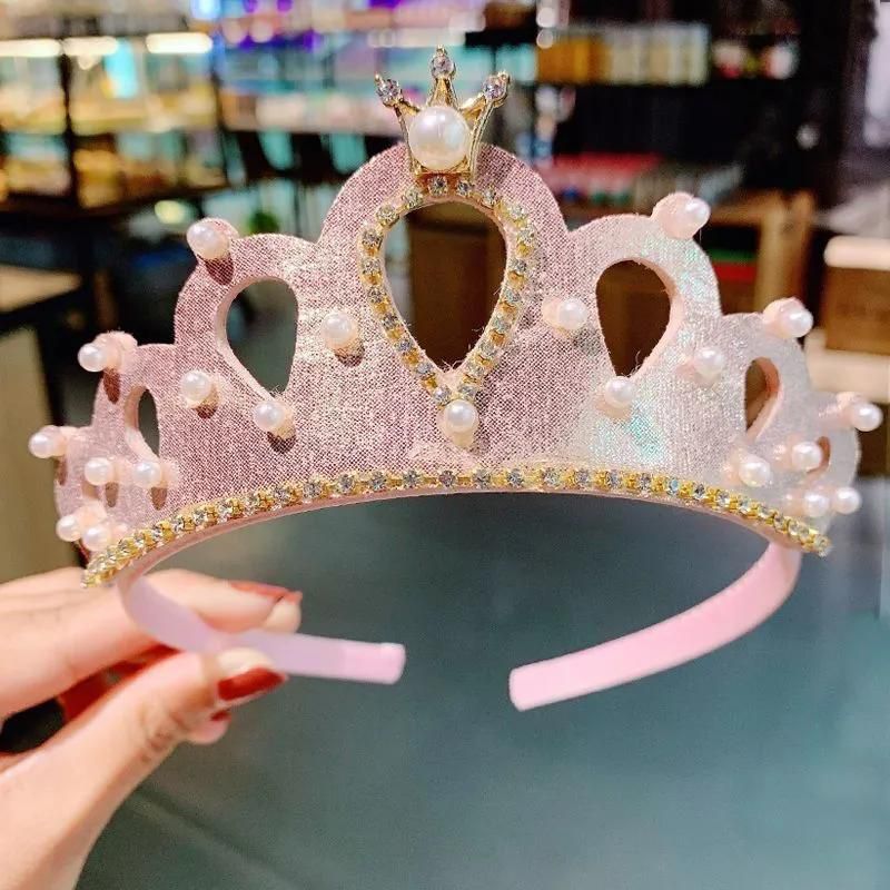 Princess Crystal Tiaras Rhinestone Hairhoop Crowns Headband Handmade Hair Band Headwear For Kids Girls Hair Accessories Gifts
